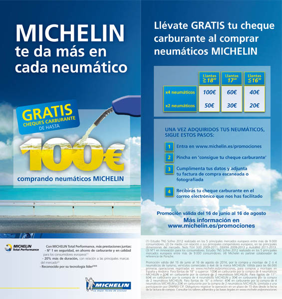 Promoción “Michelin te da más en cada neumático 2014”