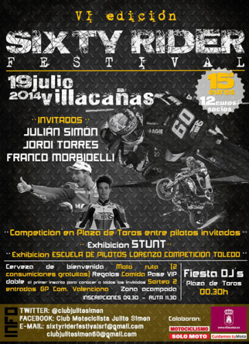 Llega el VI Sixty Rider Festival. Todos con Julito Simón