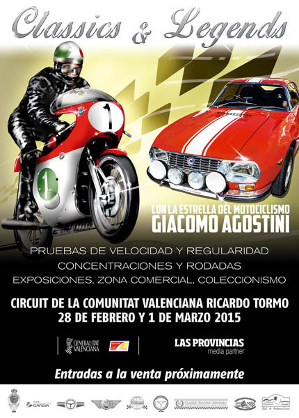 Classics Legends. Giacomo Agostini rodará con su mítica MV Augusta en Cheste